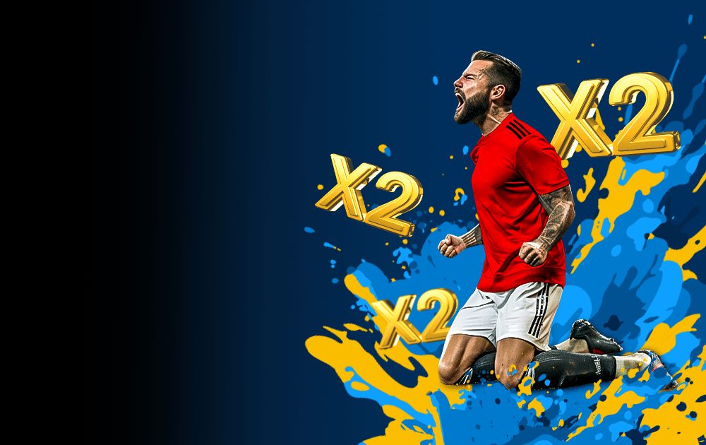 Player celebrating a x2 multiplier, illustrating a deposit-linked promotional campaign