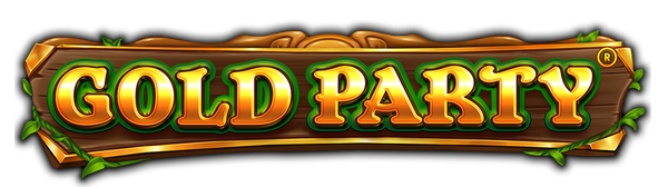 Gold Party slot logo with festive golden visuals